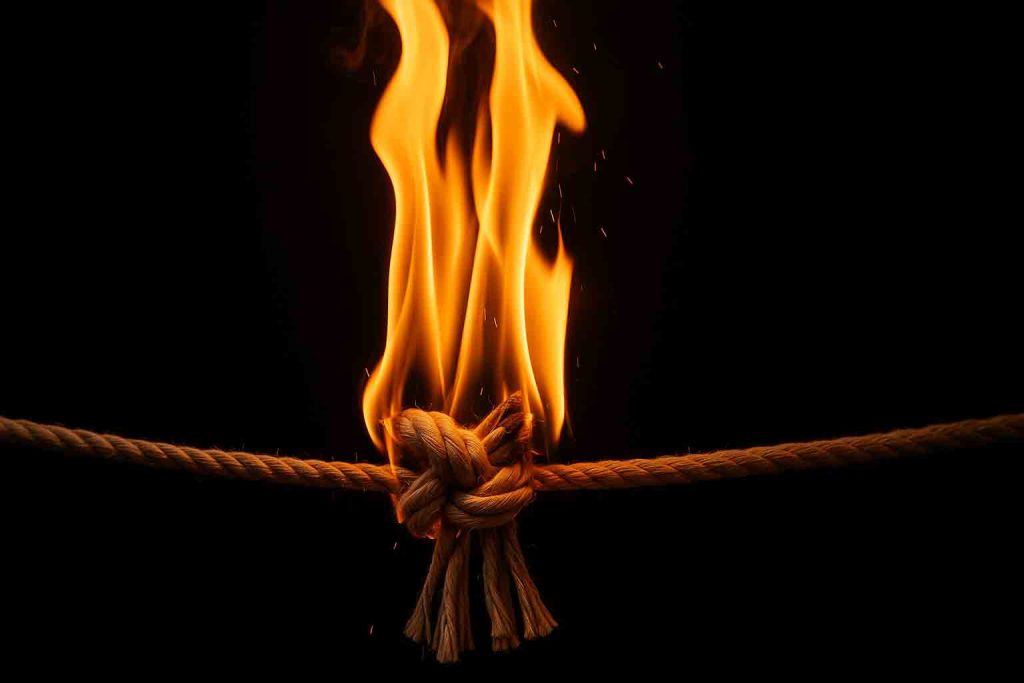 flame-consuming-tied-cords